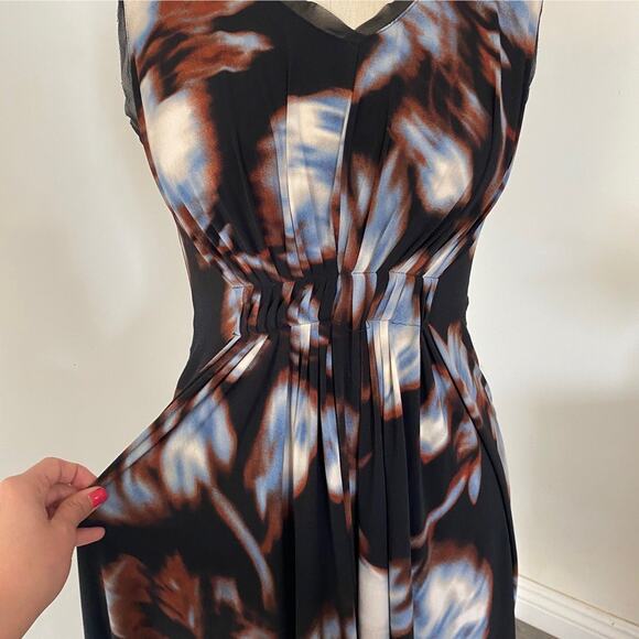 Simply Vera Vera Wang Brown Women's  V-Neck Body-con Mini Dress Petite XS - Picture 5 of 8